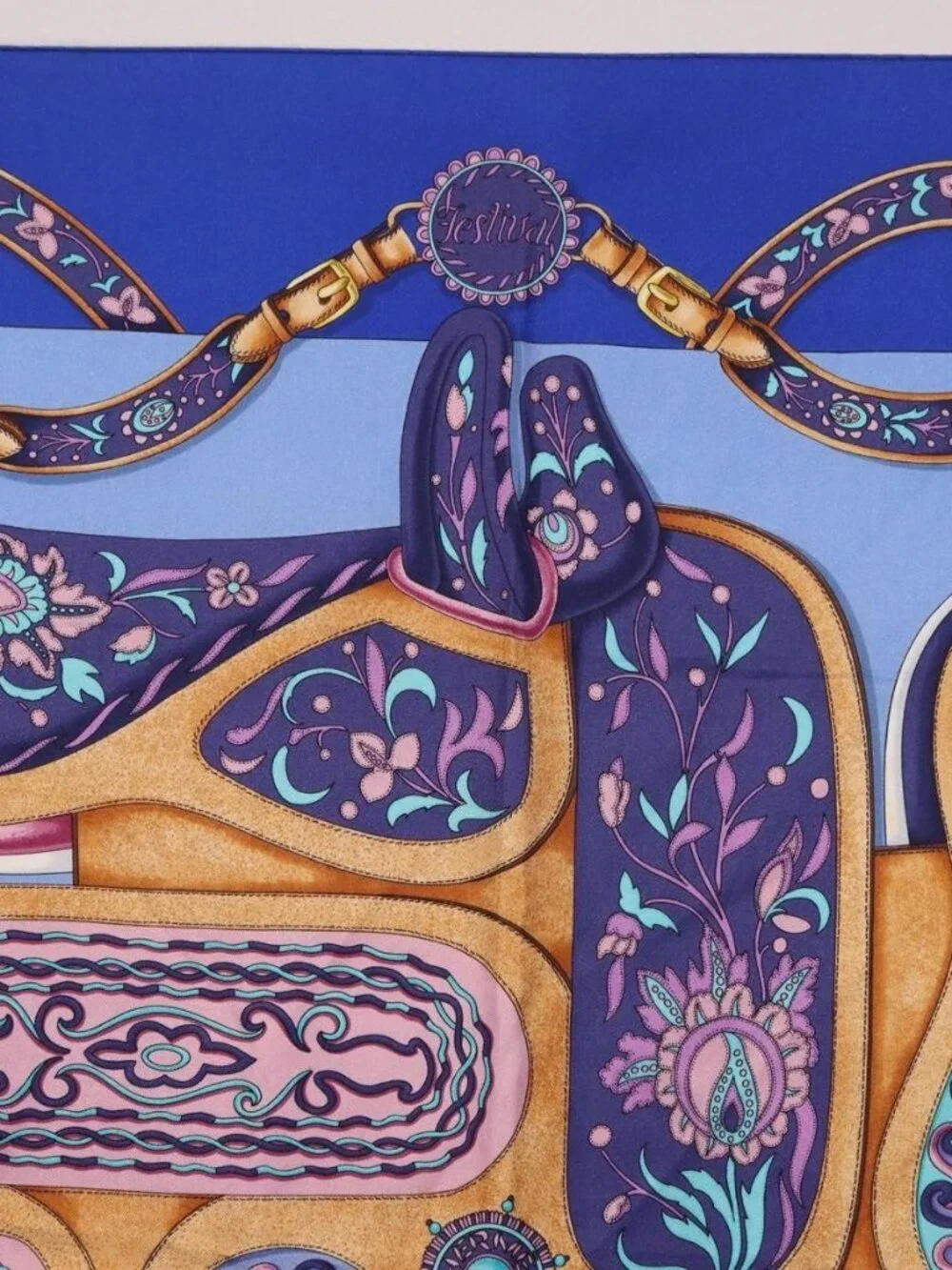 HERMES Carre 90 Scarf Silk 